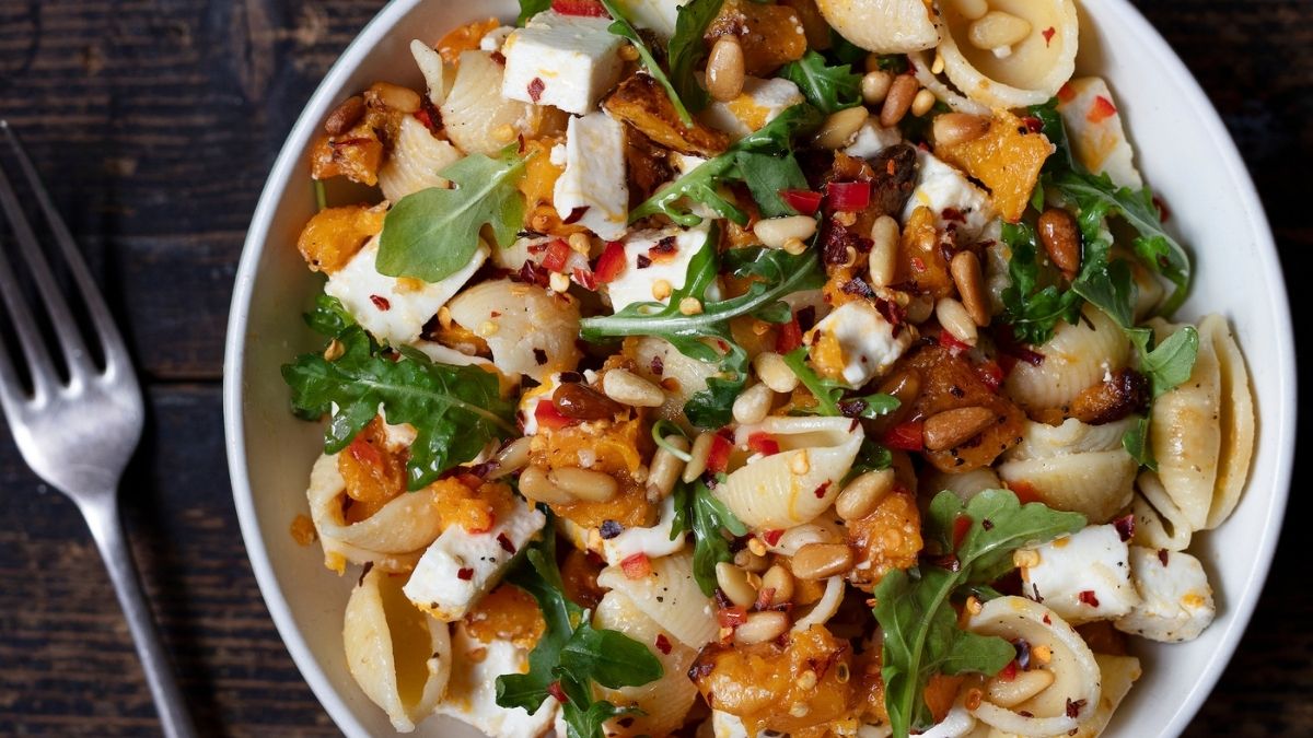 Pasta-With-Squash-Feta-And-Chilli